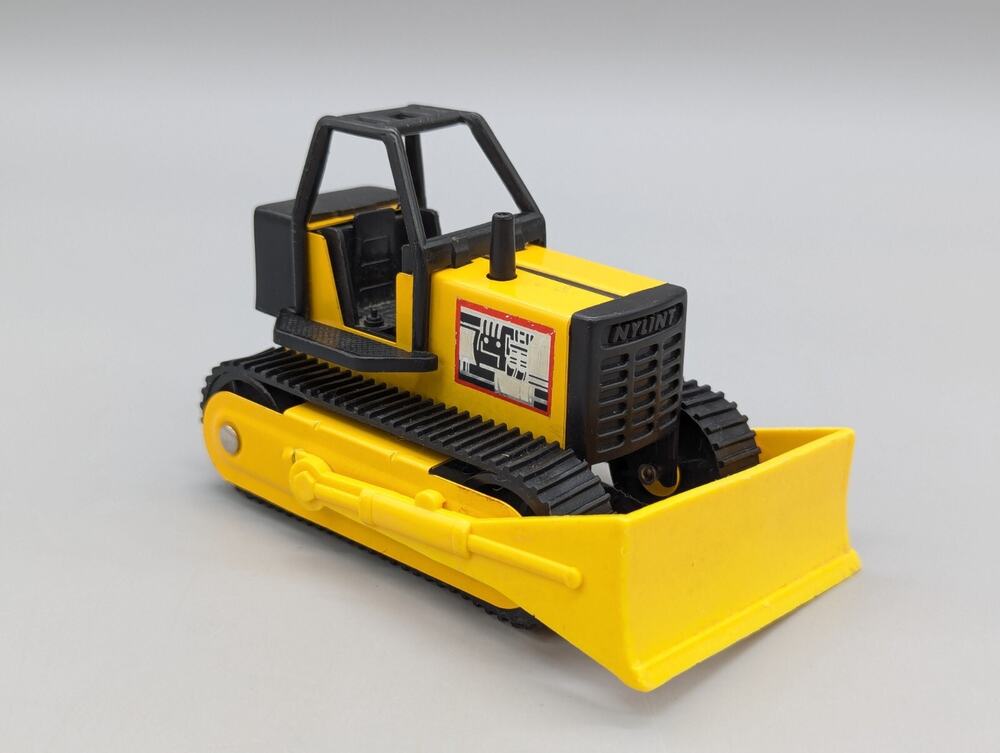 Nylint 4.5" Yellow & Black Dozer Metal Plastic 70’s 80’s Vintage Toy